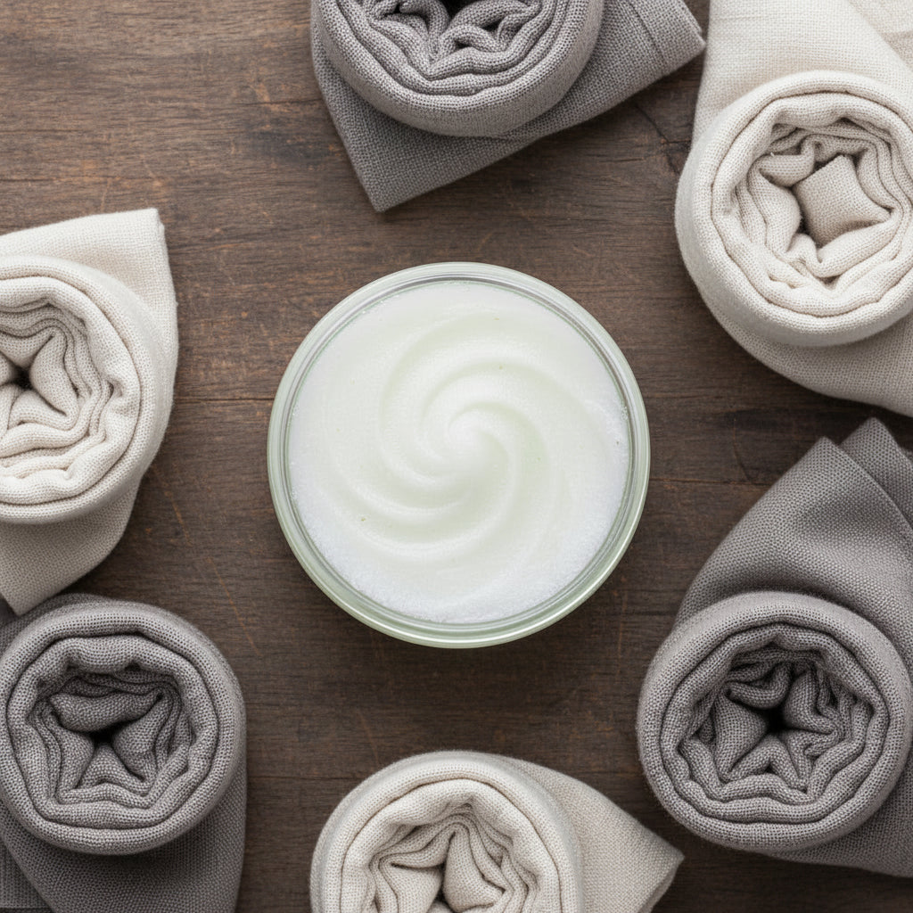 Grey Linen Body Scrub